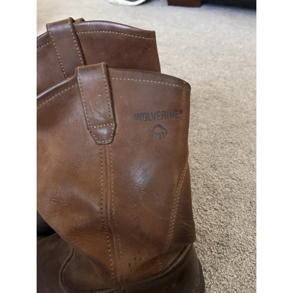 WOLVERINE Men's Wellington Sz 11EW Brown Leather DD Work‎ Steel Toe Boot W04707